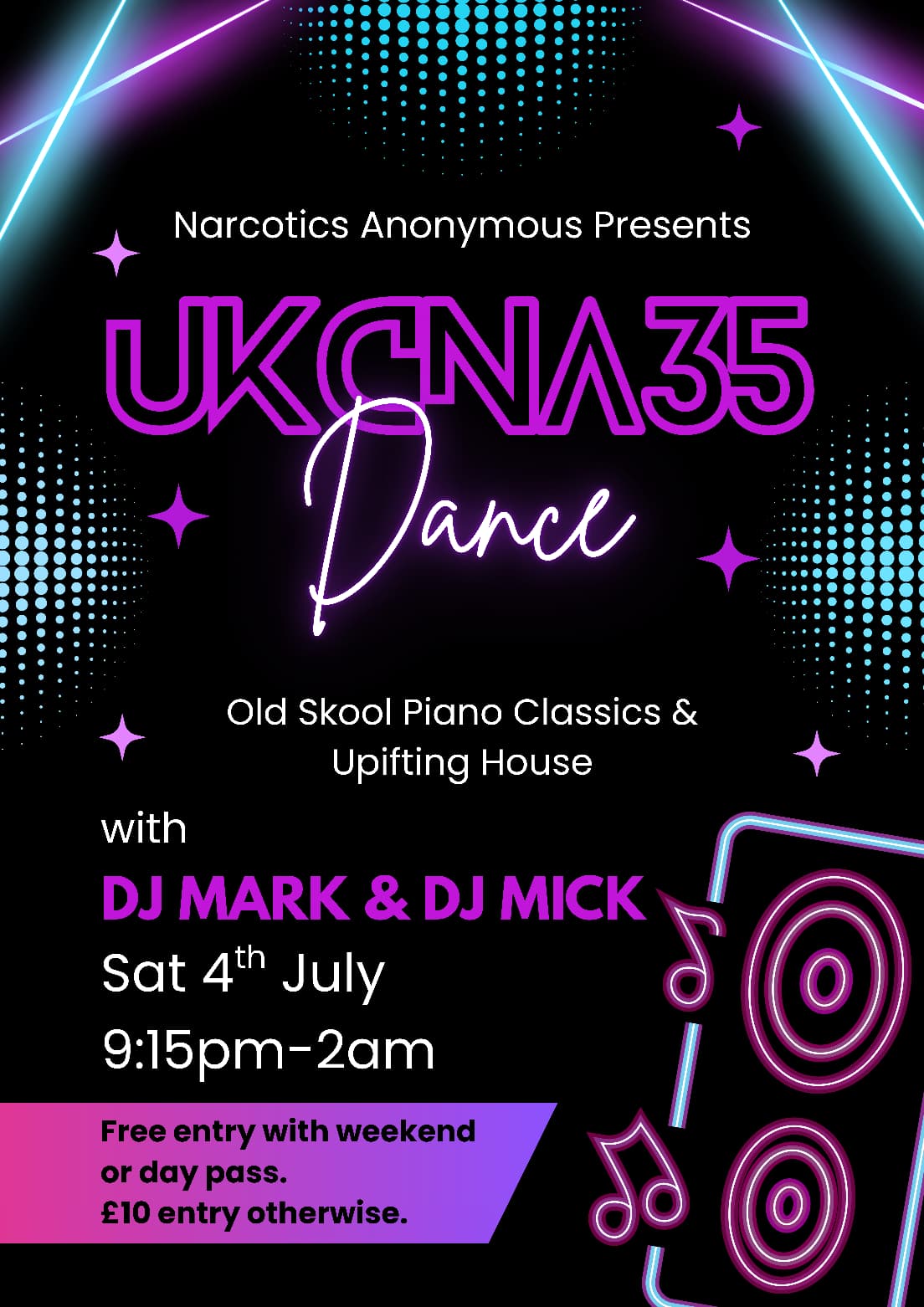 Saturday 4th July Old Skool Piano Classics & Upifting House